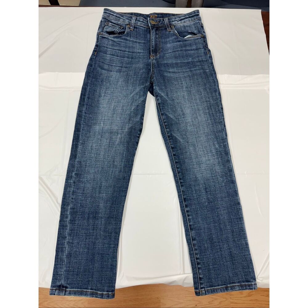 Kut From The Kloth High Rise Crop Straight Leg Jeans Size 2